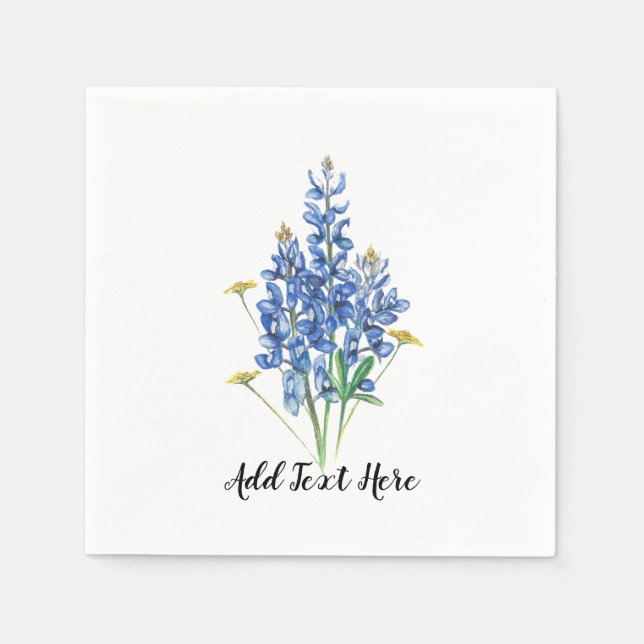 Serviette En Papier Papier Bluebonnets (Devant)
