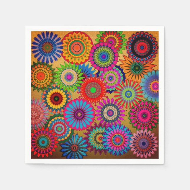 Serviette En Papier Papier Bohème (Devant)