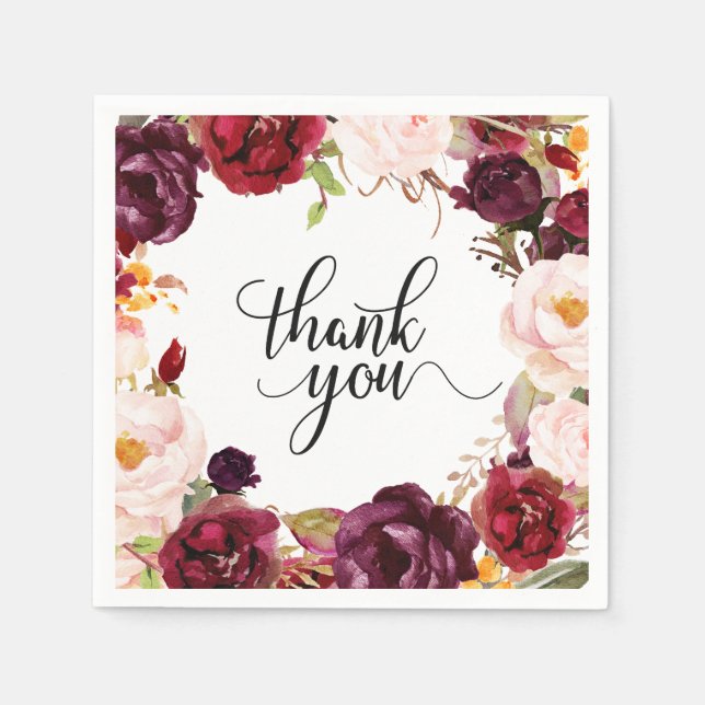 Serviette En Papier Papier Boho Russe Rouge Bourgogne (Devant)