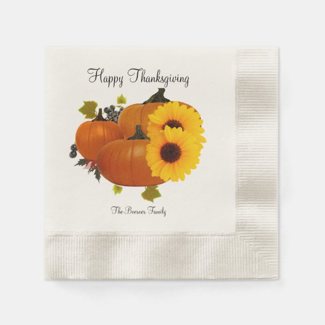 Serviette En Papier Papier bon thanksgiving (Devant)