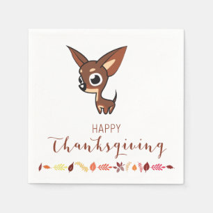 Serviette En Papier Papier Bon thanksgiving Chihuahua serviettes