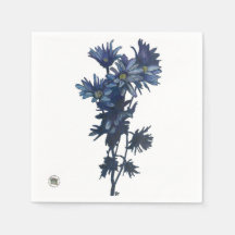 Papier Bouquet de fleurs bleues Napkin