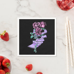 Serviette En Papier Papier Bouquet gothique