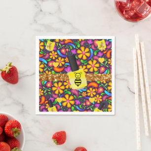 Serviette En Papier Papier, Bumblebee florale