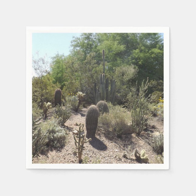 Serviette En Papier Papier Cactus Napkin (Devant)