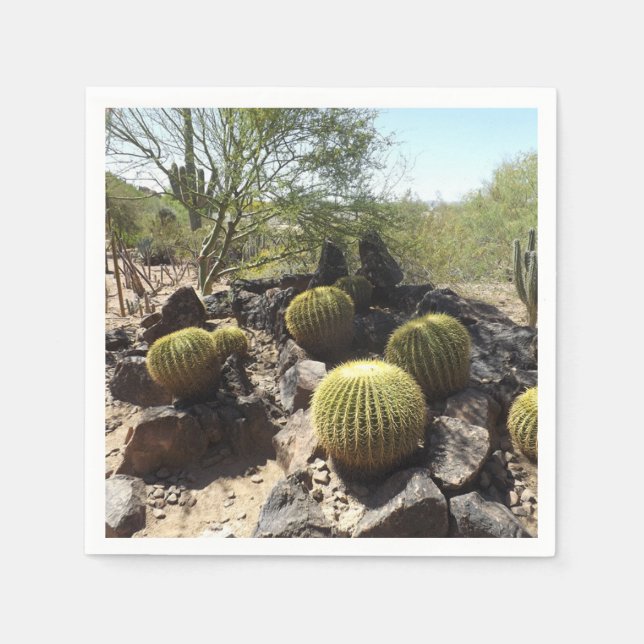 Serviette En Papier Papier Cactus Napkin (Devant)