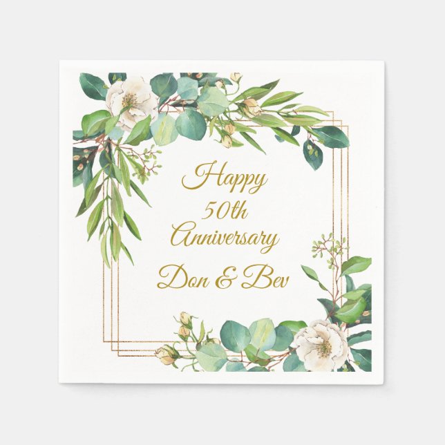 Serviette En Papier Papier-cadre Rose aquarelle (Devant)