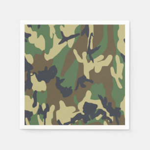 Serviette En Papier Papier Camo Napkins