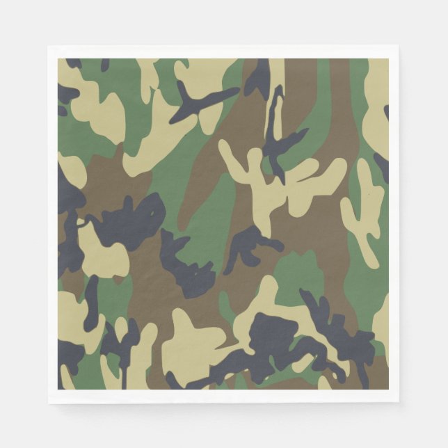 Serviette En Papier Papier camouflage serviettes (Devant)