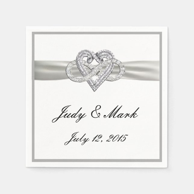 Serviette En Papier Papier Cardiaque Infinity Personnalisé (Devant)