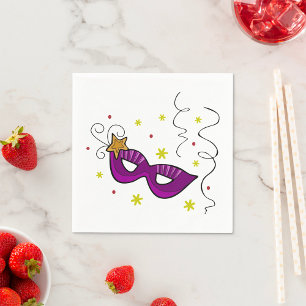 Serviette En Papier Papier Carnaval Mardi Gras Oeil Masque Carnaval