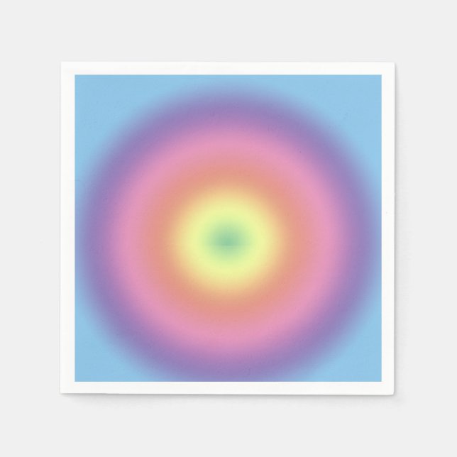 Serviette En Papier Papier - Cercle arc-en-ciel (Devant)