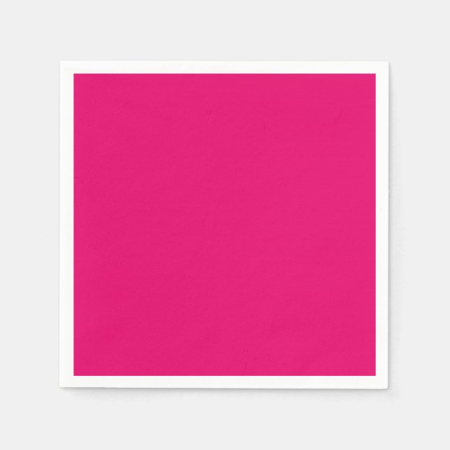 SERVIETTE EN PAPIER PAPIER CHIC NAPKIN_LOVELY CHAUD ROSE SOLIDE (Devant)
