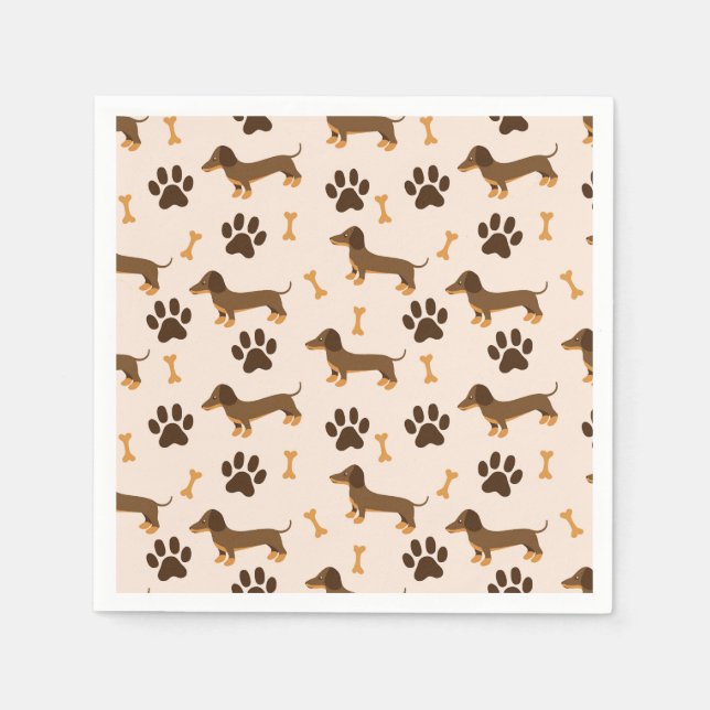 Serviette En Papier Papier Chien Dachshund (Devant)