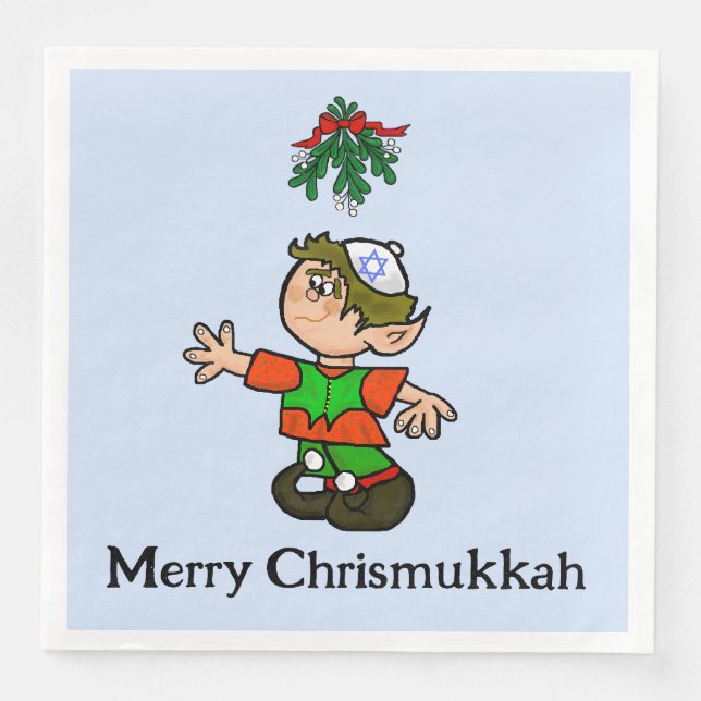 Serviette En Papier Papier Chrismukkah Elf Napkins (Devant)