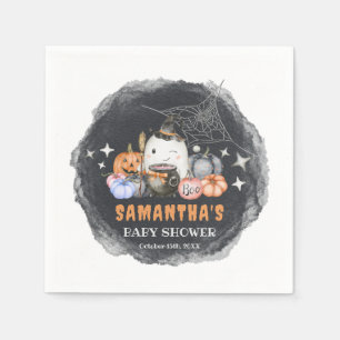 Serviette En Papier Papier Citrouille Halloween Baby shower Little Boo
