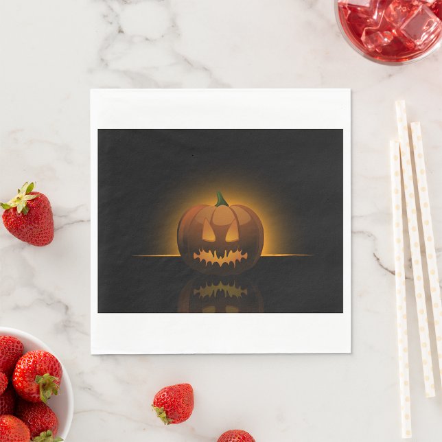 Serviette En Papier Papier Citrouille Halloween brillant (Créateur téléchargé)