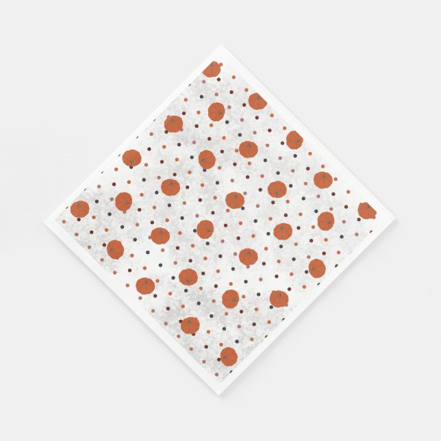 Serviette En Papier Papier Citrouille Polka Dot (Coin)