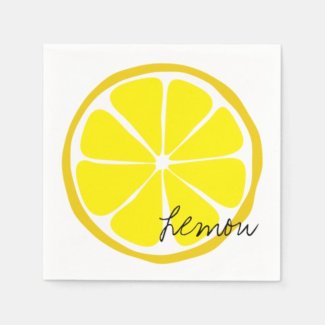 Serviette En Papier Papier Citrus Citron été Napkin (Devant)