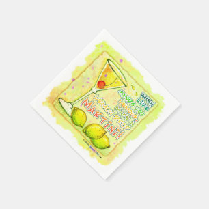 SERVIETTE EN PAPIER PAPIER COCKTAIL NAPKINS - FAIRE UNE LEMON DROP MAR
