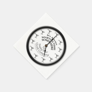 SERVIETTE EN PAPIER PAPIER COCKTAIL NAPKINS - TOUJOURS LE TEMPS MARTIN
