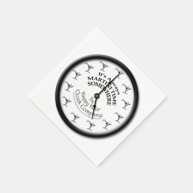 SERVIETTE EN PAPIER PAPIER COCKTAIL NAPKINS - TOUJOURS LE TEMPS MARTIN (Coin)