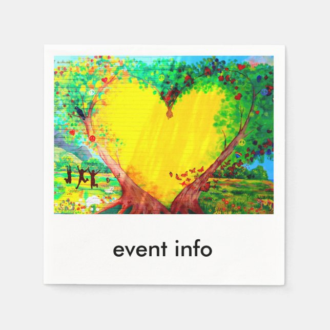 Serviette En Papier papier coeur or napperie (Devant)