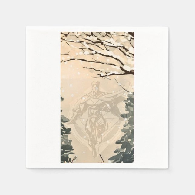 Serviette En Papier Papier couleur ecru clair (Devant)