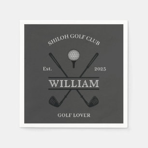 Serviette En Papier Papier Cross Club de Golf Lover