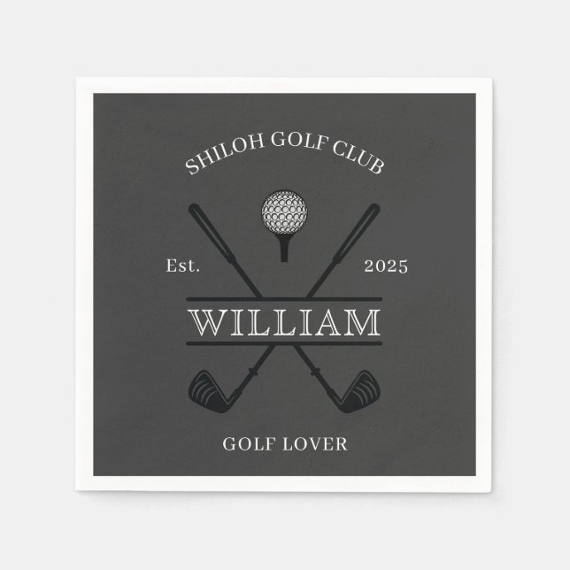Serviette En Papier Papier Cross Club de Golf Lover (Devant)