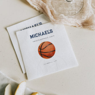 Serviette En Papier Papier d'anniversaire de basket-ball moderne Napki