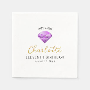 Serviette En Papier Papier d'Anniversaire De Diamant Violet