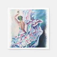 PAPIER DANSER FLAMENCO NAPKINS