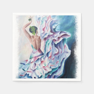 SERVIETTE EN PAPIER PAPIER DANSER FLAMENCO NAPKINS