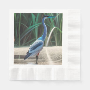Serviette En Papier Papier d'aquarelle Great Blue Heron