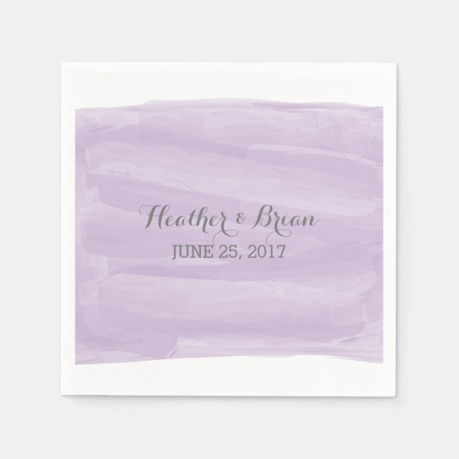 Serviette En Papier Papier d'aquarelle violet (Devant)