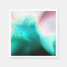 Papier d'art Abstrait Aqua Wave Napkin