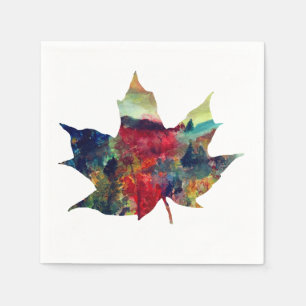 Serviette En Papier Papier d'automne