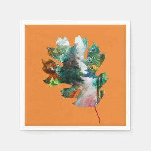 Serviette En Papier Papier d'automne