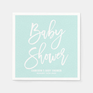 Serviette En Papier Papier de Baby shower bleu clair