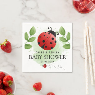 Serviette En Papier Papier de Baby shower Ladybug