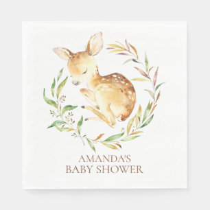 Serviette En Papier Papier de Baby shower neutre Little Deer