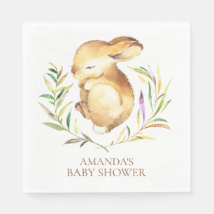 Serviette En Papier Papier de Baby shower Neutre Petit Lapin
