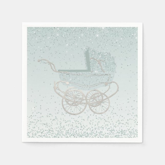 Serviette En Papier Papier de Baby shower Pastel Plaid (Devant)