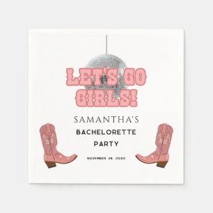 Serviette En Papier Papier de Bachelorette Retro Disco