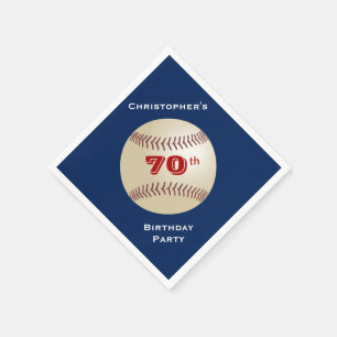 Serviette En Papier Papier de baseball Napkins, fête du 70e anniversa