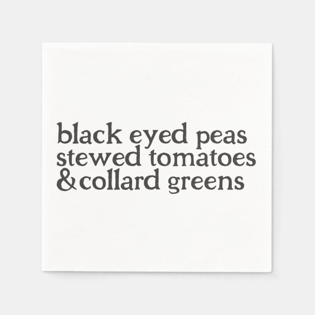 Serviette En Papier Papier de bonne chance Napkin (Devant)