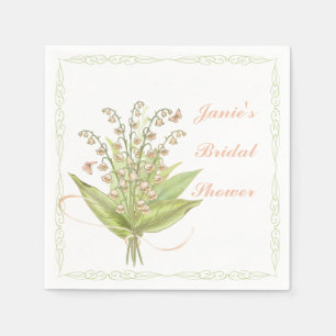 Serviette En Papier Papier de bouquet à fleurs roses encadrées Napkin