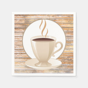 Serviette En Papier Papier de café mignon