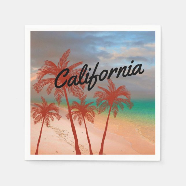 Serviette En Papier Papier de Californie Napkin (Devant)
